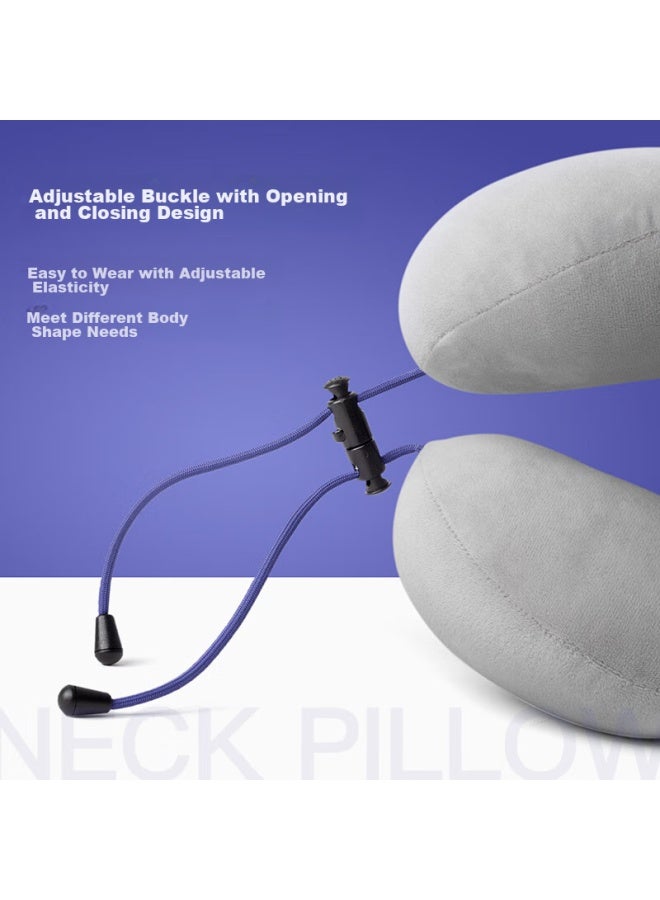 Foojo U-shaped Neck Pillow For Office, Airplane Travel, Portable Car U-shaped Pillow, Pp Cotton Student Nap Pillow - Image 4