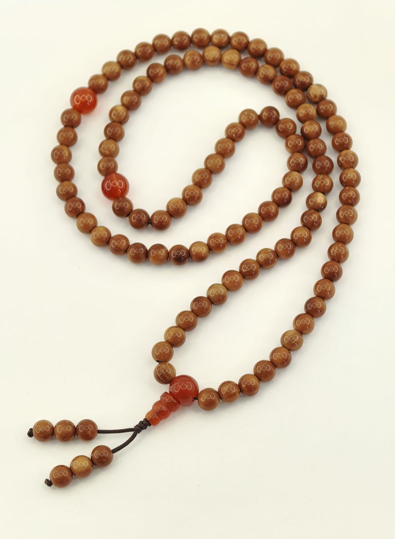 Fianser Prayer Beads 100% Natural Kuka Red Aqeeq Agate Carnelian Handmade Tasbih Tasbeeh Zikr 99 6mm Dua Coco de Mer Muslim Islamic Arabic Ramadan Gift Exquisite - Image 4