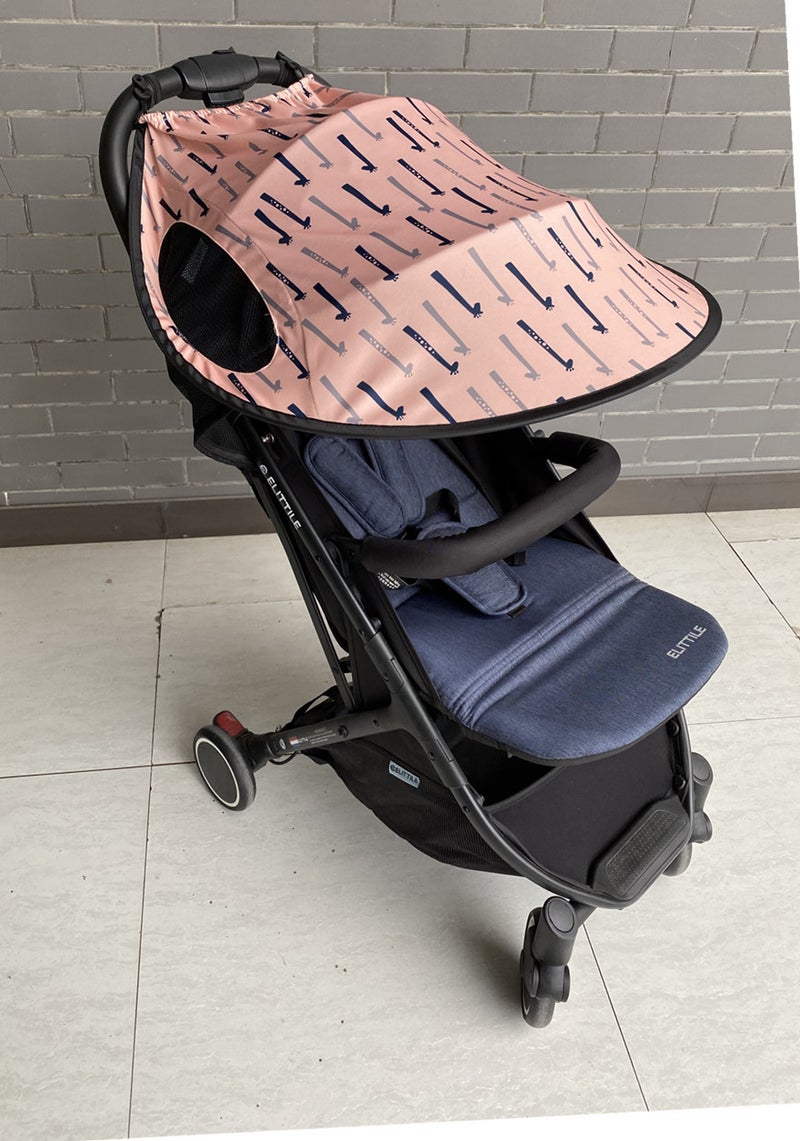 Baby stroller awning anti-ultraviolet cloth shading canopy baby umbrella sunshade stroller accessories(Ordinary purple) - Image 5