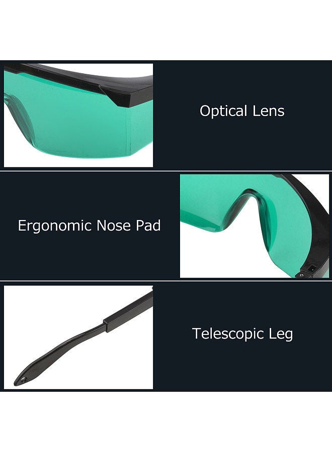 Generic Optical Safety Goggles with Telescopic Leg 190-540nm Safety Protection Glasses Eyewear with Storage Cloth Bag and Hard Box  - Image 2
