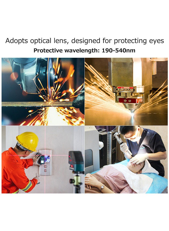Generic Optical Safety Goggles with Telescopic Leg 190-540nm Safety Protection Glasses Eyewear with Storage Cloth Bag and Hard Box  - Image 4