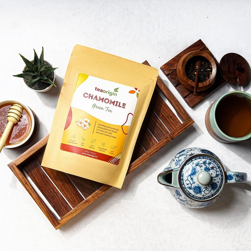 Teaorigin Tea Origin Chamomile Green Tea, 100 gms Pack, Serves 50 Cups - Image 2