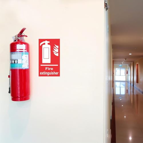 KREEPO Fire Extinguisher Vinyl Safety Decal (Pack of 5) Sign Sticker for Walls| Door| Office (10inch X 6inch)_kr - Image 5