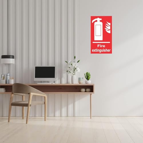 KREEPO Fire Extinguisher Vinyl Safety Decal (Pack of 5) Sign Sticker for Walls| Door| Office (10inch X 6inch)_kr - Image 2