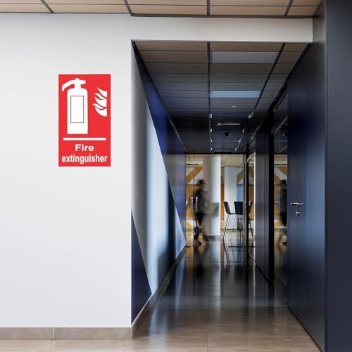 KREEPO Fire Extinguisher Vinyl Safety Decal (Pack of 5) Sign Sticker for Walls| Door| Office (10inch X 6inch)_kr - Image 4
