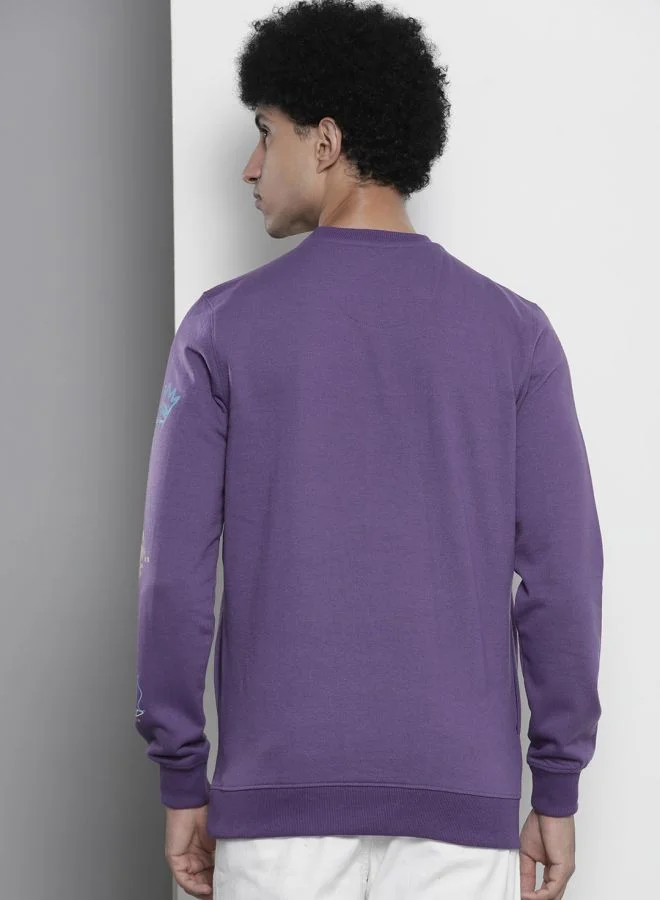 The Indian Garage Co  The Indian Garage Co Men Regular Fit Printed Crew Neck Full Sleeves Sweatshirt  | Best Price UAE