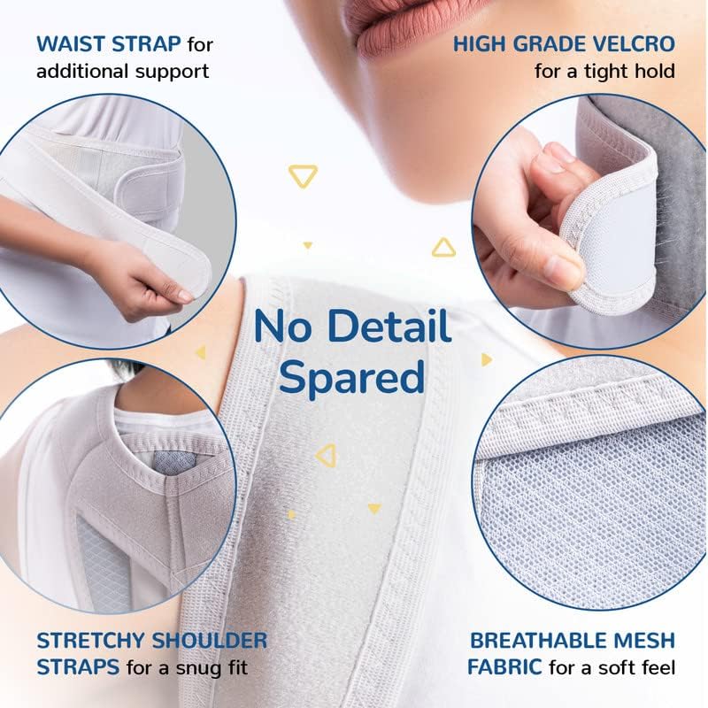 CARESMITH Align Posture Correcter Belt for Men & Women (Size 4) | 4 Sizes | X-Long Metal Bars for Posture Corrector| Back Pain Relief for Back Support | Shoulder Support for Men |Back Straight Belt - Image 3