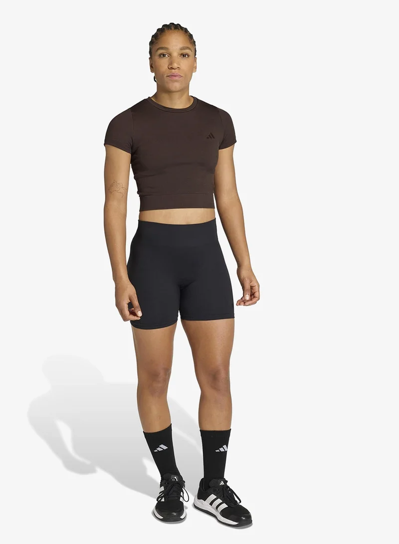 Adidas AUCO Workout Essentials Knit Baby T-Shirt for Women | Best Price UAE