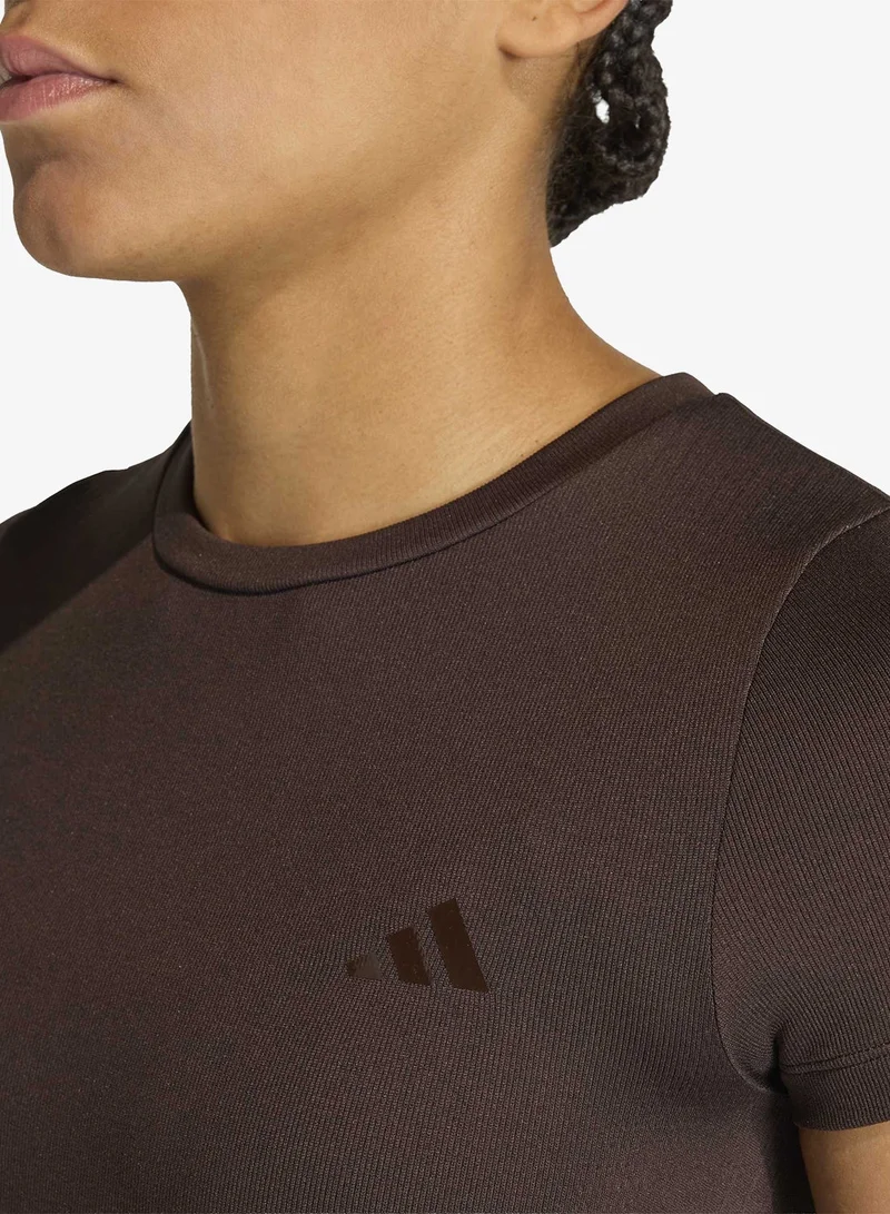 Adidas AUCO Workout Essentials Knit Baby T-Shirt for Women | Best Price UAE