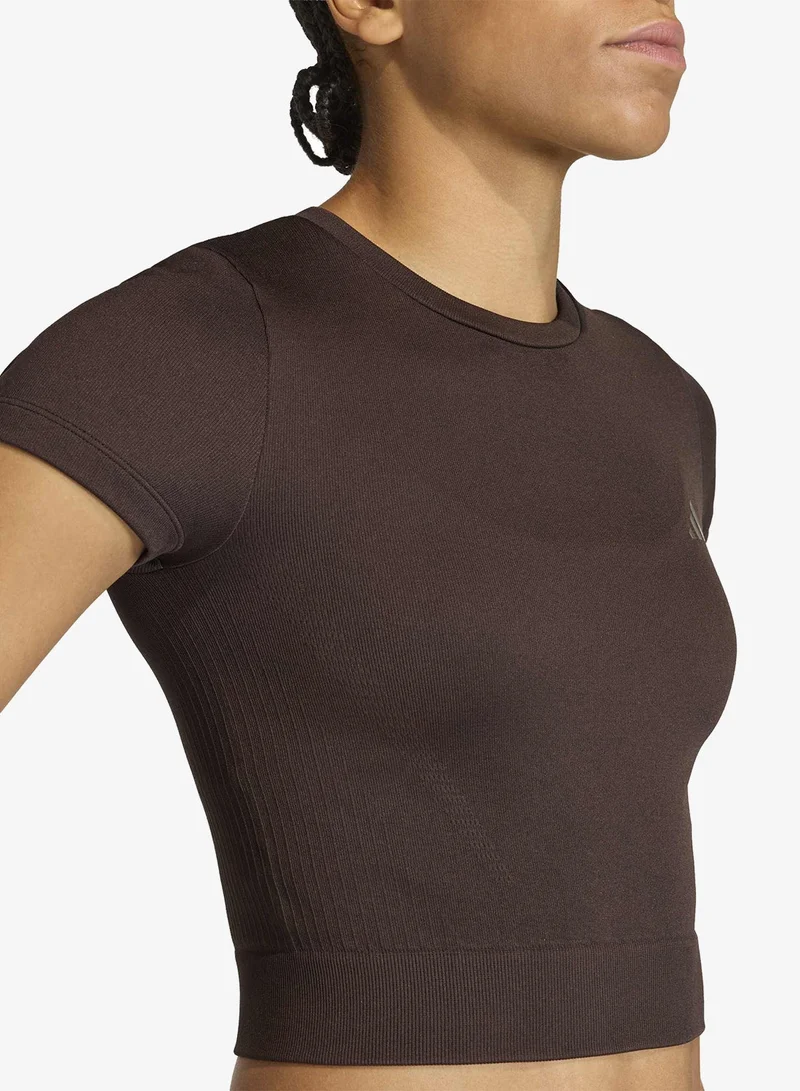Adidas AUCO Workout Essentials Knit Baby T-Shirt for Women | Best Price UAE