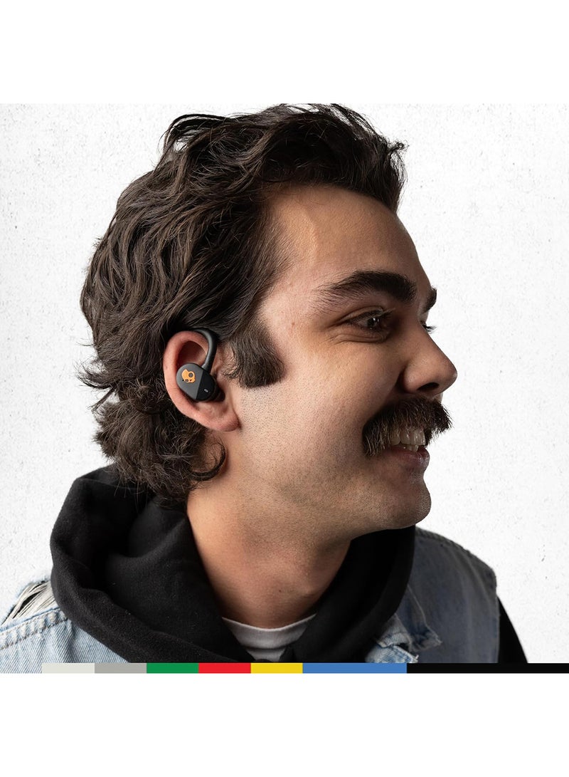 Skullcandy Push Play Active in-Ear Wireless Earbuds, 34 Hr Battery, Stay-Aware Mode, Microphone, Works With iPhone Android And Bluetooth Devices True Black/Orange - Image 5
