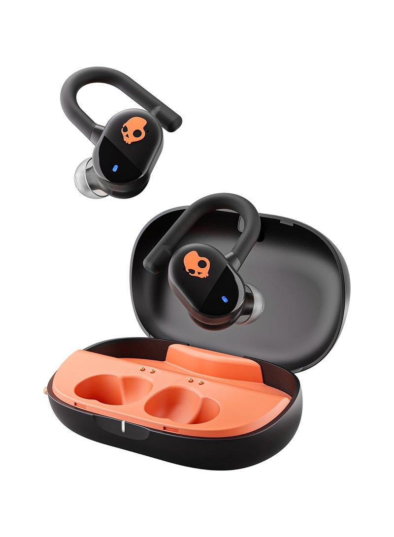 Skullcandy Push Play Active in-Ear Wireless Earbuds, 34 Hr Battery, Stay-Aware Mode, Microphone, Works With iPhone Android And Bluetooth Devices True Black/Orange - Image 1