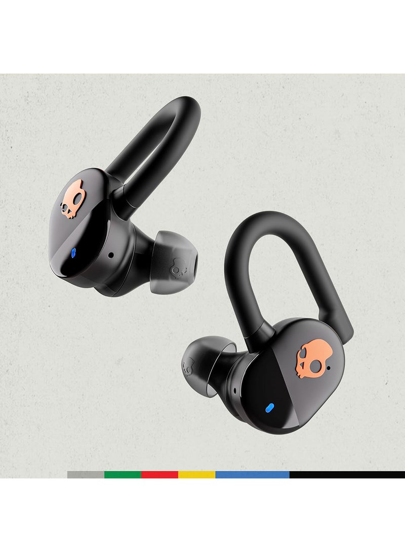 Skullcandy Push Play Active in-Ear Wireless Earbuds, 34 Hr Battery, Stay-Aware Mode, Microphone, Works With iPhone Android And Bluetooth Devices True Black/Orange - Image 2