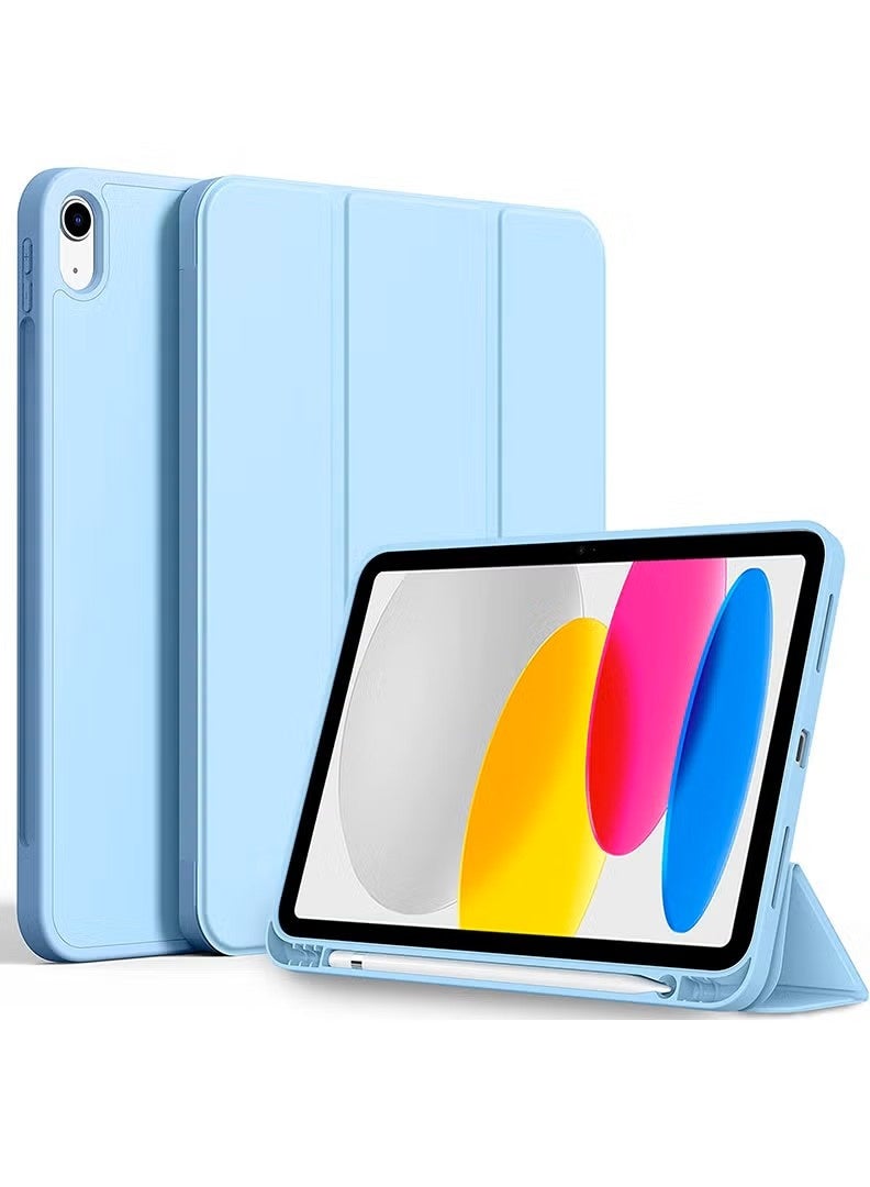 general Cat-Cot Smart Case for iPad Air 11-inch Case (M4 2026/2024) & iPad Air 10.9-inch Case (5th/4th Gen) | Slim Tri-fold Smart Cover with Pencil Holder & Auto Sleep/Wake, Flexible TPU Shockproof Protective Back - Sky Blue - Image 1
