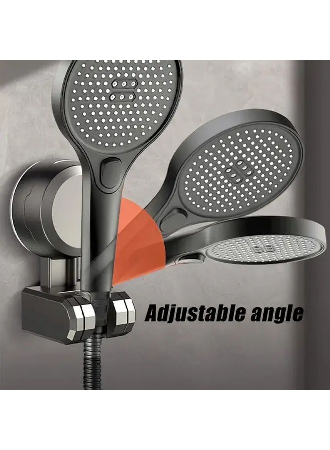 Black Suction Cup Shower Holder Versatile Bathroom Accessory With Suction Support Portable Enhanced Stability And Flexibility Convenient Shower Base - Image 5