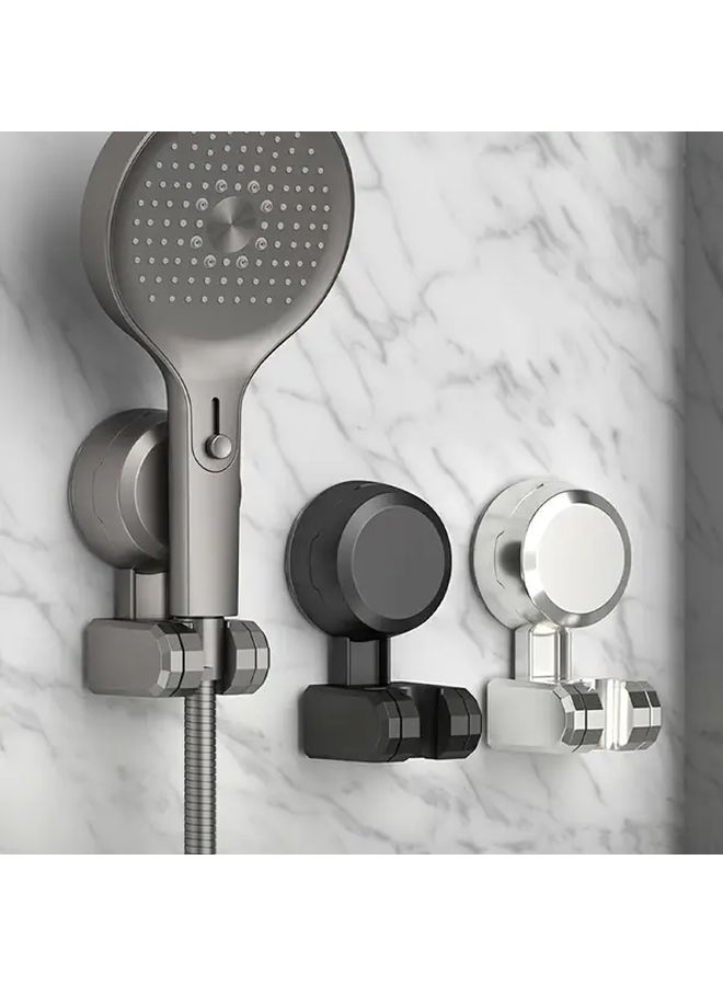 Black Suction Cup Shower Holder Versatile Bathroom Accessory With Suction Support Portable Enhanced Stability And Flexibility Convenient Shower Base - Image 2