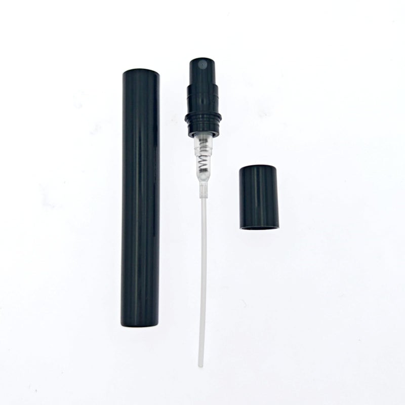 RIKWOG 40pcs Mini Spray Bottles, 5ml Plastic Refillable Empty Fine Mist Perfume Bottles Portable Sample Spray Containers for Travel Party Cosmetic Makeup Tool, Black - Image 2