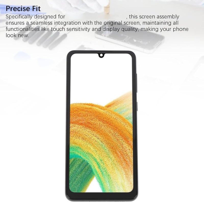 GOWENIC for A33 5G Screen Replacement, LCD Display Touch Screen Digitizer Assembly with Repair Tools for A33 5G SM - A336 (with Frame) - Image 3