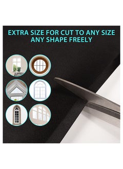 Alruht Portable Blackout Curtains with Self Adhesive Tape, DIY Blackout Curtains for Bedroom, Living Room, Bathroom and Attic, 100*145cm  - Image 3