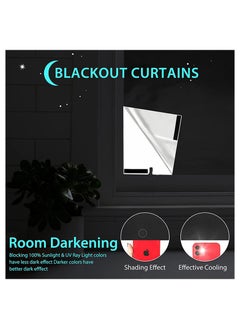 Alruht Portable Blackout Curtains with Self Adhesive Tape, DIY Blackout Curtains for Bedroom, Living Room, Bathroom and Attic, 100*145cm  - Image 2