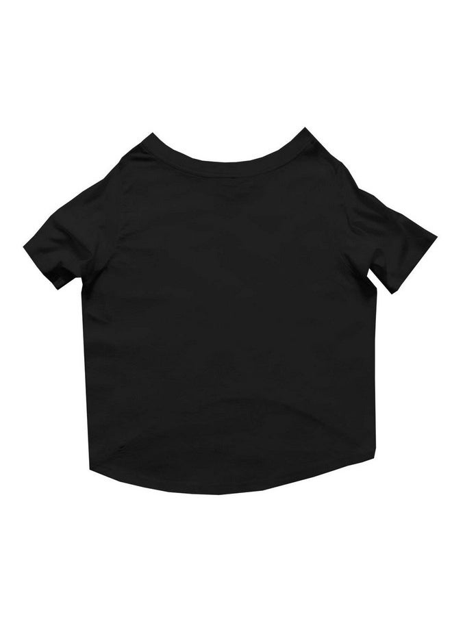 rusepin - Basic Summer Dog T-Shirt Bosspup Printed Pets Crew Neck Half Sleeves Shirt/Apparel/Clothes/Tees Gift For Dogs(Black)/Medium (Chubby Pugs, Beagle Etc.) - Image 1