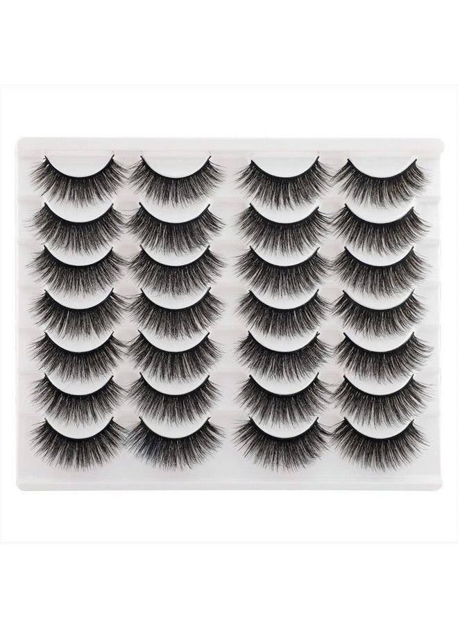 Newcally - Lashes Fake Eyelashes Long Dramatic Thick Volume Faux Mink Eye Lashes 14 Pairs Pack - Image 1
