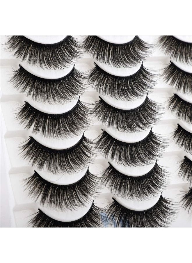Newcally - Lashes Fake Eyelashes Long Dramatic Thick Volume Faux Mink Eye Lashes 14 Pairs Pack - Image 1