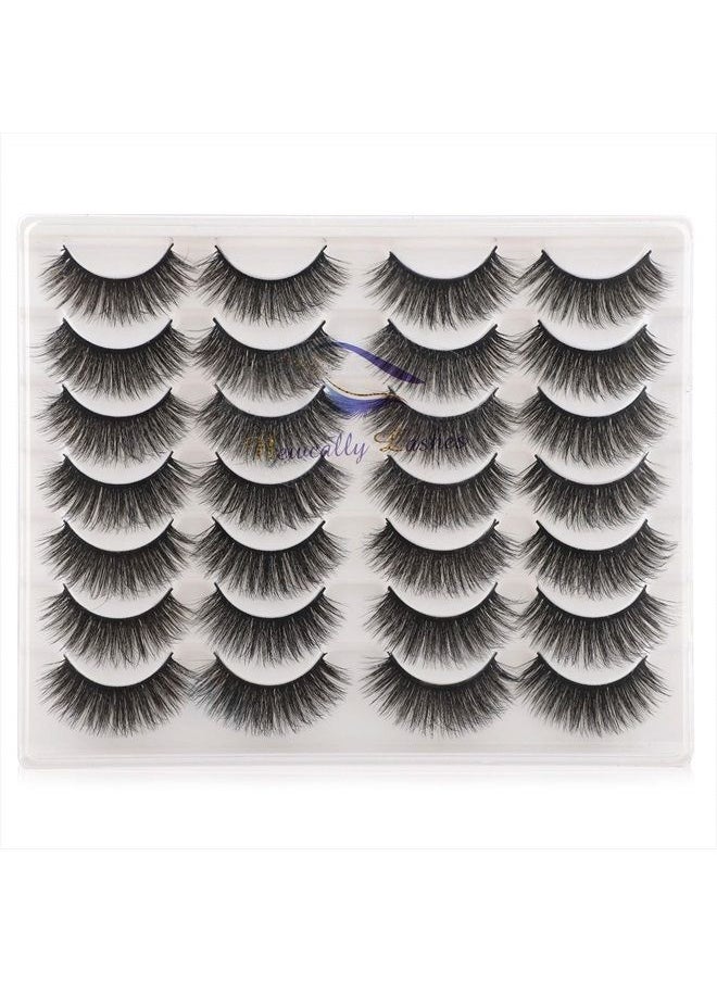 Newcally - Lashes Fake Eyelashes Long Dramatic Thick Volume Faux Mink Eye Lashes 14 Pairs Pack - Image 1