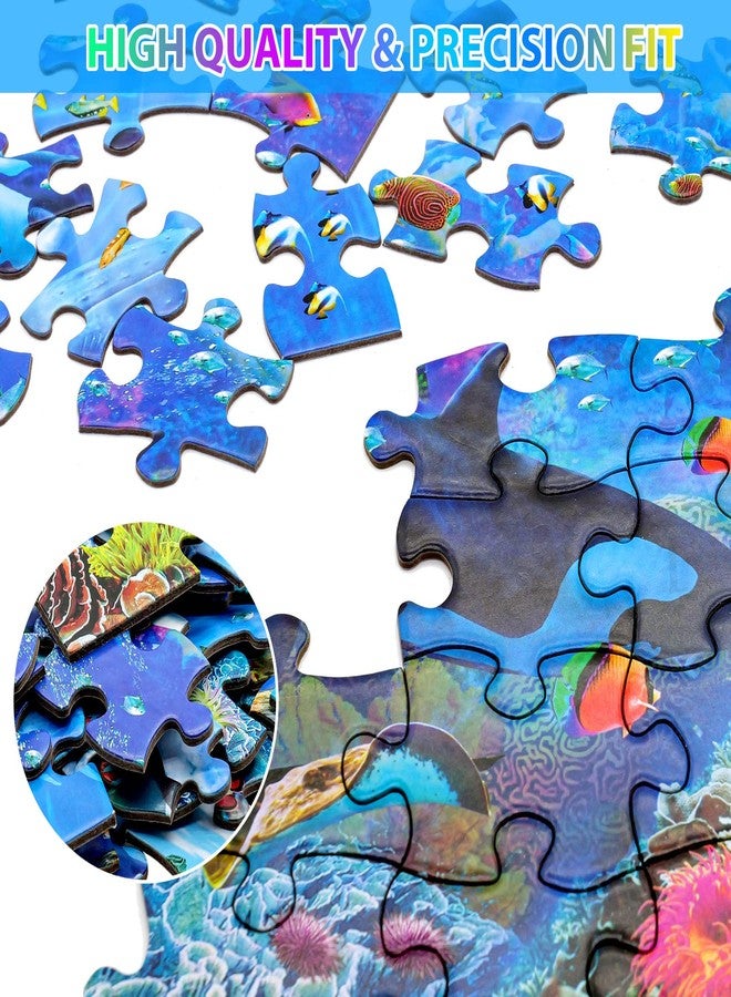 OSBOO Puzzles for Kids Ages 4-8 6-8 8-10 Year Old - Underwater Scene - 100 Pieces Jigsaw Puzzle for Kids Learning Educational Puzzles for Boys Girls (with Sturdy Box) - Image 3