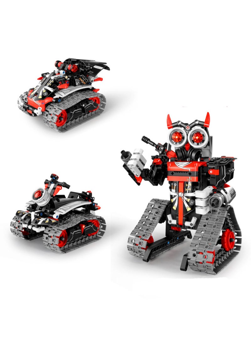 Robot Building Remote Control Gift STEM Building Kit for Boys Ages 8-12 - 3 in 1 Educational Toy for Boys Ages 6 7 8 9 10 11 12+ Kids Birthday Gift - Track Racing Tank Robot (Red Robot) - Image 1