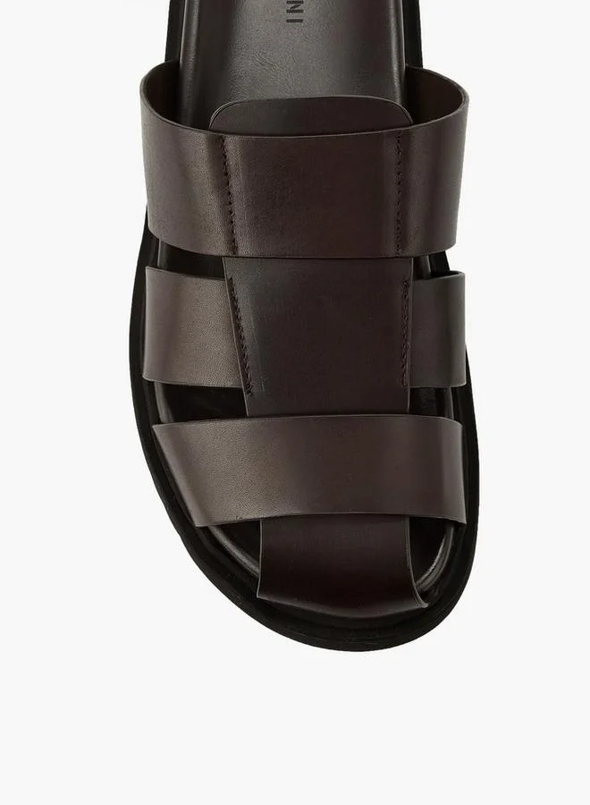 Duchini BROWN Men Leather Comfort Sandals for Men | Best Price UAE
