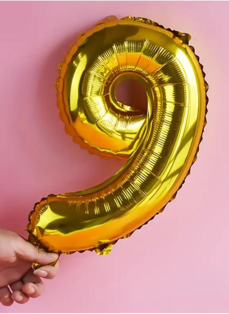 Birthday decoration balloons number 9 