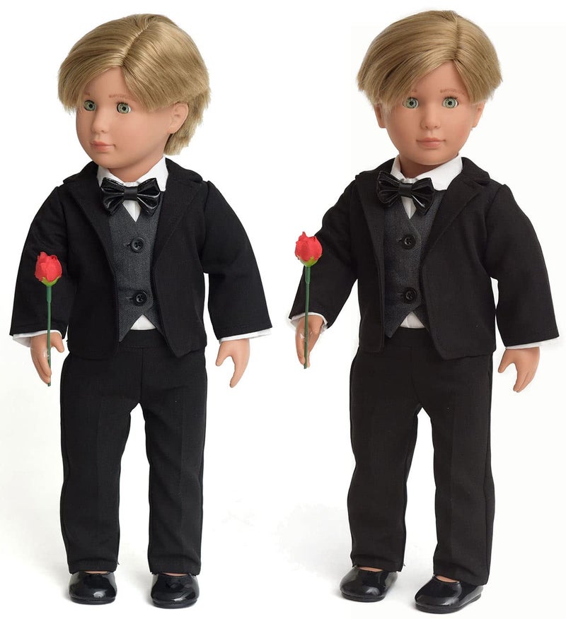 sweet dolly Doll Clothes Accesories First Communion Wedding Dress and Suit Set for American 18 inch Doll Boy and Girl - Image 2