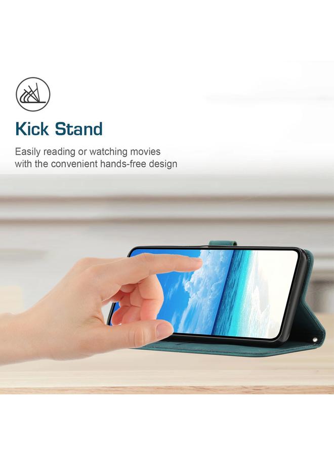 اس-توب جراب هاتف OPPO Reno12 5G Global Skin Feel Heart Leather منقوش بحزام طويل - Image 5