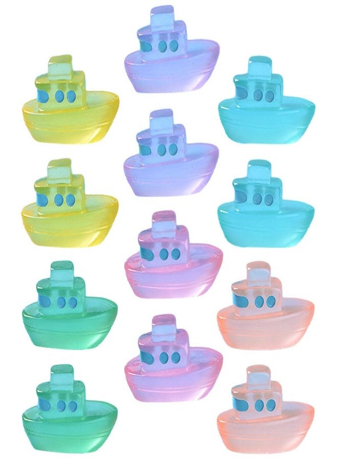 Alasum 12pcs Miniature Dollhouse Boat Sea Fishing Boats Mediterranean Ships Figurines Ocean Beach Fairy Garden Micro Landscape Christmas Dollhouse Decor Ornament Accessories - Image 1