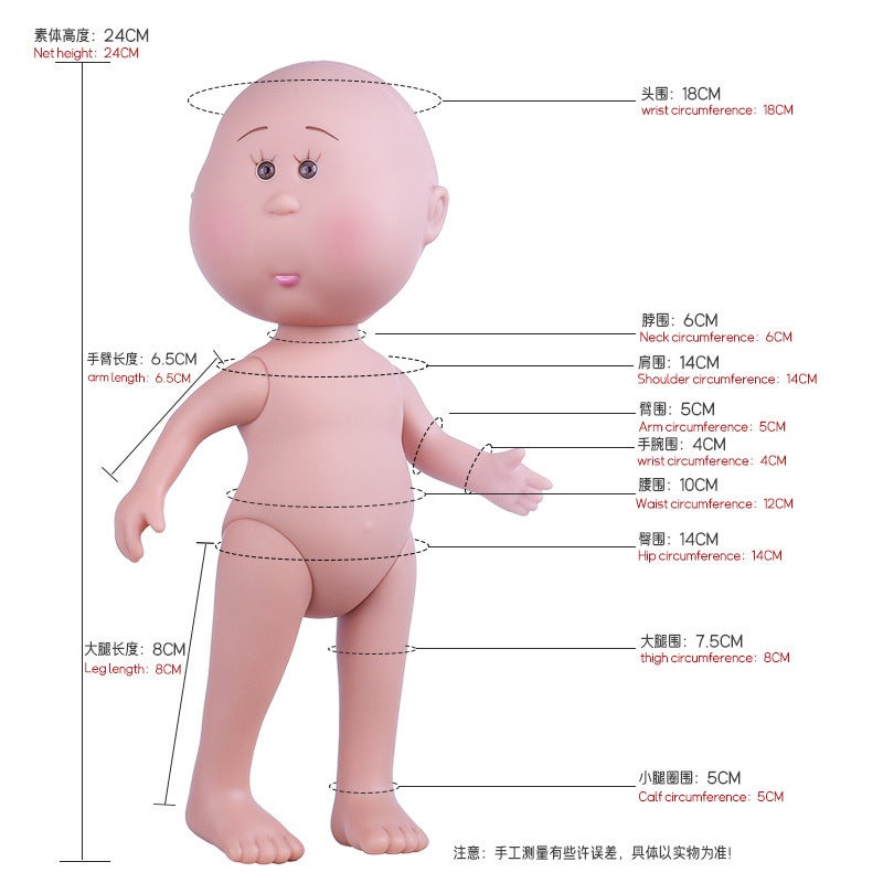Mia Spanish Potato Doll Naked Doll Set, Waldorf Handmade DIY Doll Body - Image 3