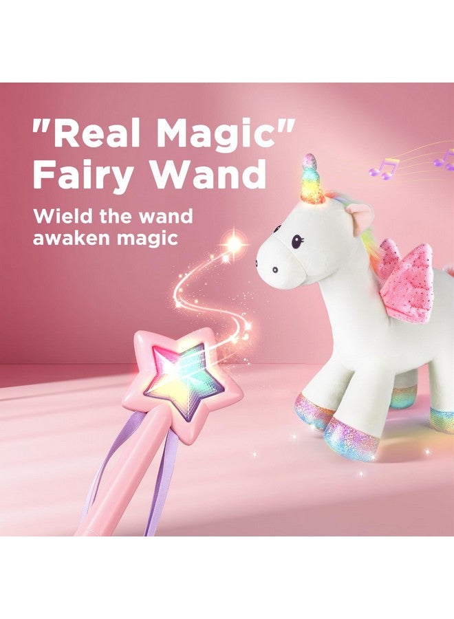 iPlay, iLearn Plush Magic Unicorn Toy W/Remote Control Fairy Magical Wand, Girl Music Unicorn Stuffed Animal W/LED Light Sound, Interactive Birthday Gift 18 24 Month Baby Toddler 2 3 4 5 6 7 Year Kid - Image 2