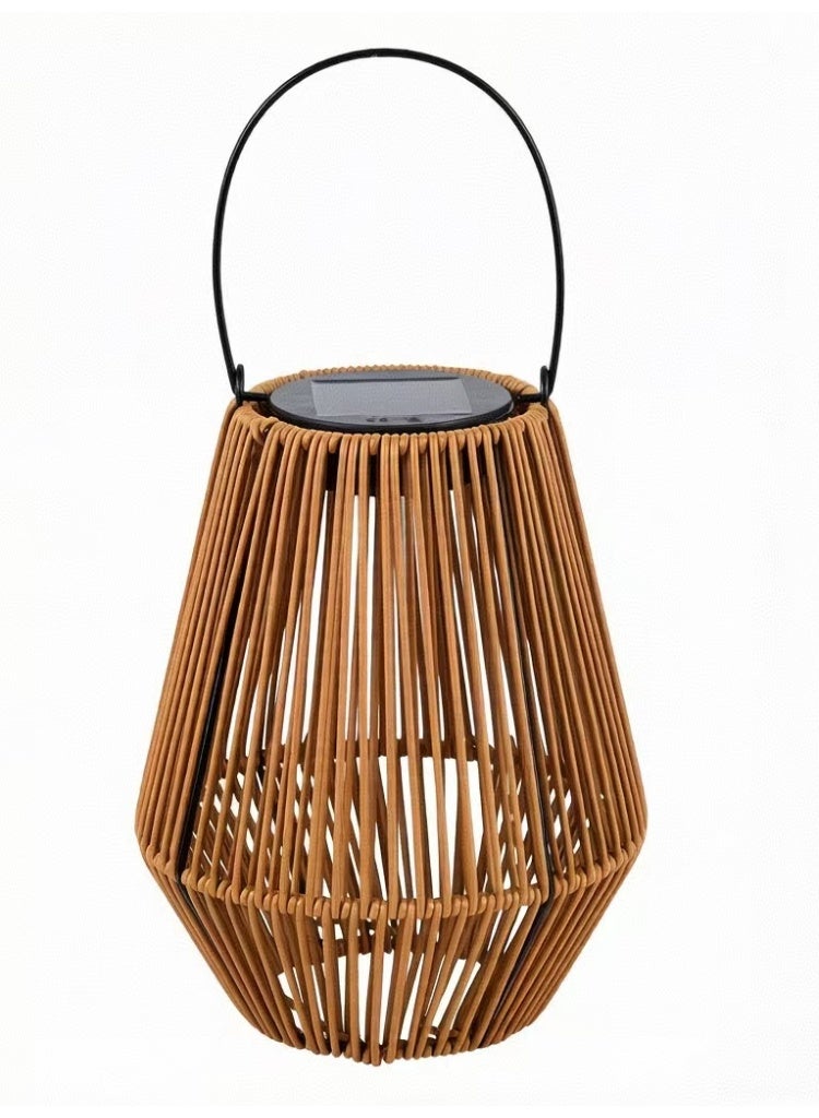 Solar LED Motion Sensor Lantern, Waterproof Wicker Outdoor Hanging Light, Rechargeable Zero Electricity Decorative Lamp for Garden, Balcony & Majlis - Image 3