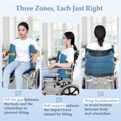 KAVIL Lateral Support for Wheelchair Back Support Cushion for Pressure Relief Folding Pads Improving Better Posture Sitting Assist Wedge for Elderly Disabled Stroke Patients in Recliner Wheelchair - Image 5