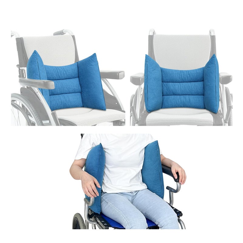 KAVIL Lateral Support for Wheelchair Back Support Cushion for Pressure Relief Folding Pads Improving Better Posture Sitting Assist Wedge for Elderly Disabled Stroke Patients in Recliner Wheelchair - Image 1