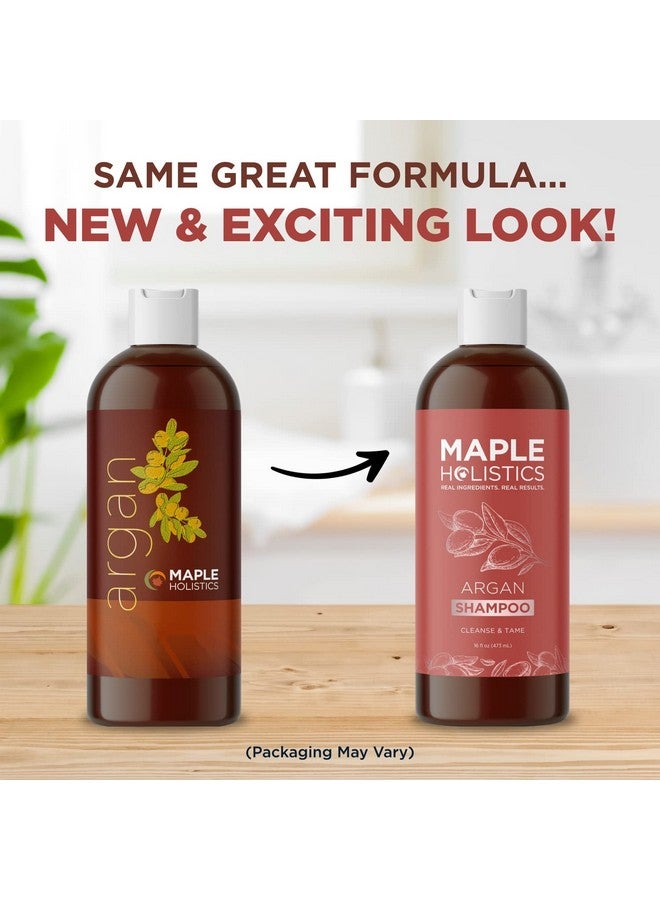 Maple Holistics Argan Oil Shampoo For Dry Hair Sulfate Free Shampoo For Damaged Hair And Frizz With Argan Oil For Hair Volumizing Shampoo For Hair Shine And Volume Featuring Ultra Moisturizing Natural Oils - Image 3