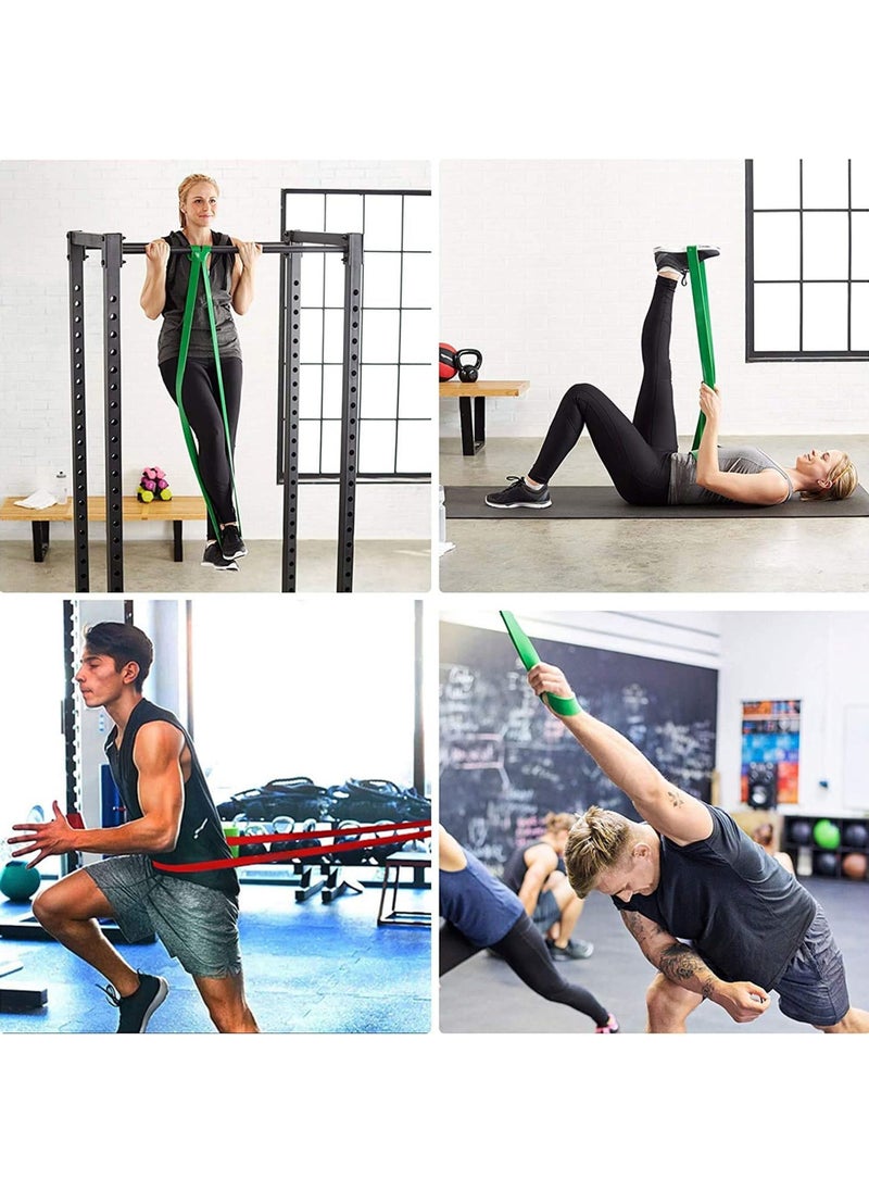 Rock Pow - Resistance Bands Set 10Pcs Exercise Bands Workout Bands Elastic Bands for Exercise Pull Up Assistance Bands Fitness Bands Assist Set for Body Training Strength Weighted Gyms - Image 1