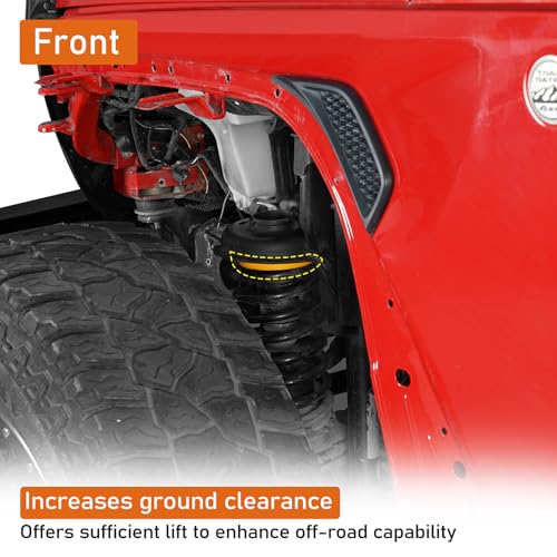 Hooke Road JL 3/4" Spacer Leveling Lift Kit Compatible with 2018-2026 Jeep Wrangler JL & Unlimited 2/4 Doors, Front & Rear Suspension Bump Stop Extensions Spacers - 4 PCS - Image 3