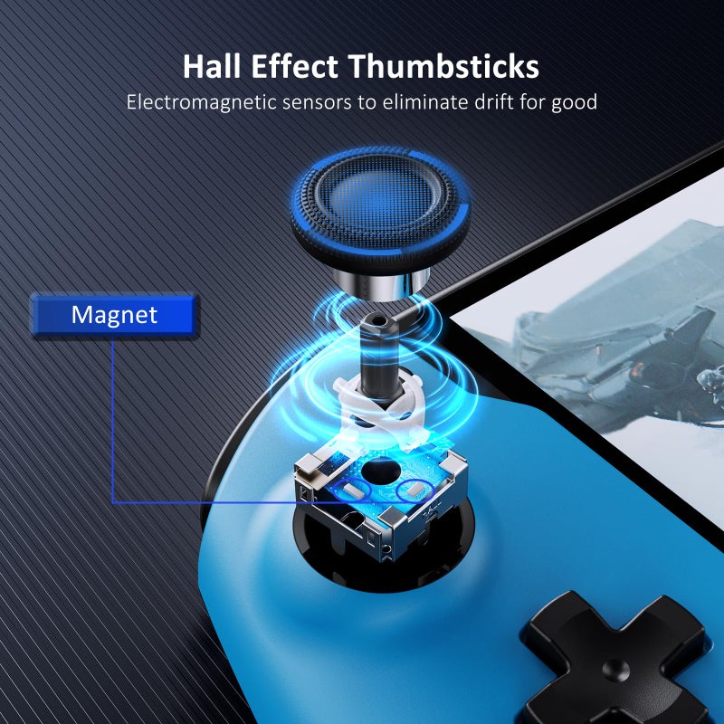 NexiGo Hall Effect Gripcon (No Drift, No Deadzone) with Hall Sensing Joystick for Nintendo Switch/Switch OLED, Ergonomic Handheld Mode, 6-Axis Gyro, Mapping Function, Classic - Image 2