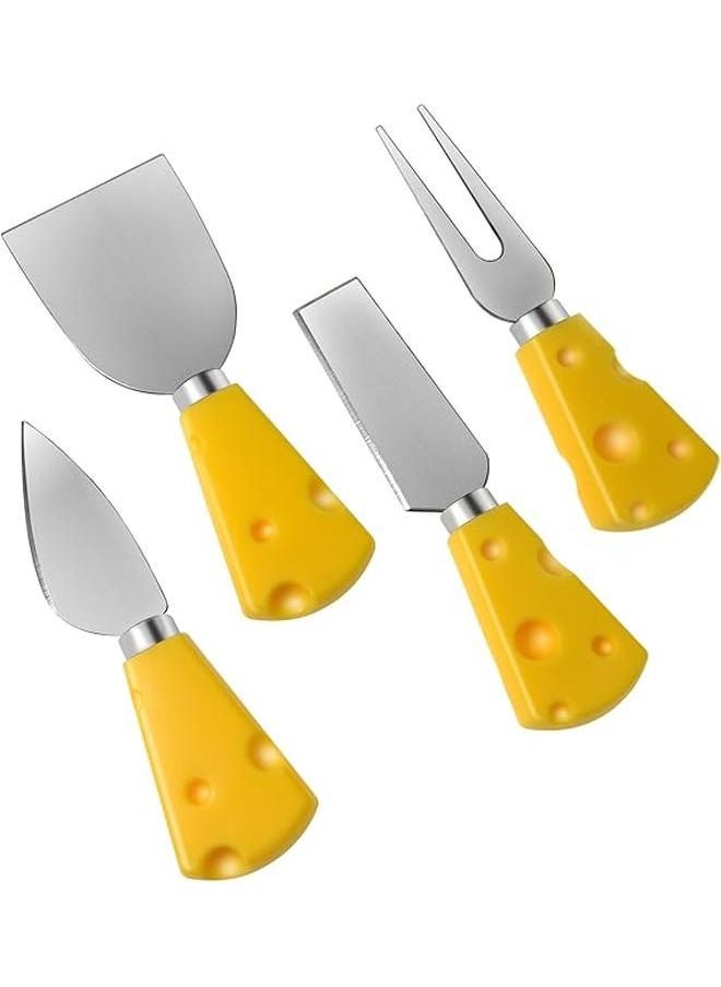 Generic 4-Piece Cheese Knife Set, Stainless Steel Cheese Utensils Set, Spreader Knives and Butter Knife Fork, Cheese Board Accessories, Premium Knife Gift  - Image 1