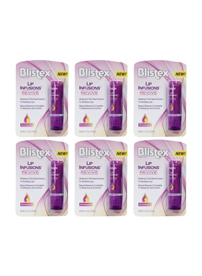 Blistex Lip Infusions Revive Lip Moisturizer 0.13 Ounce (6 Pack) - Image 1