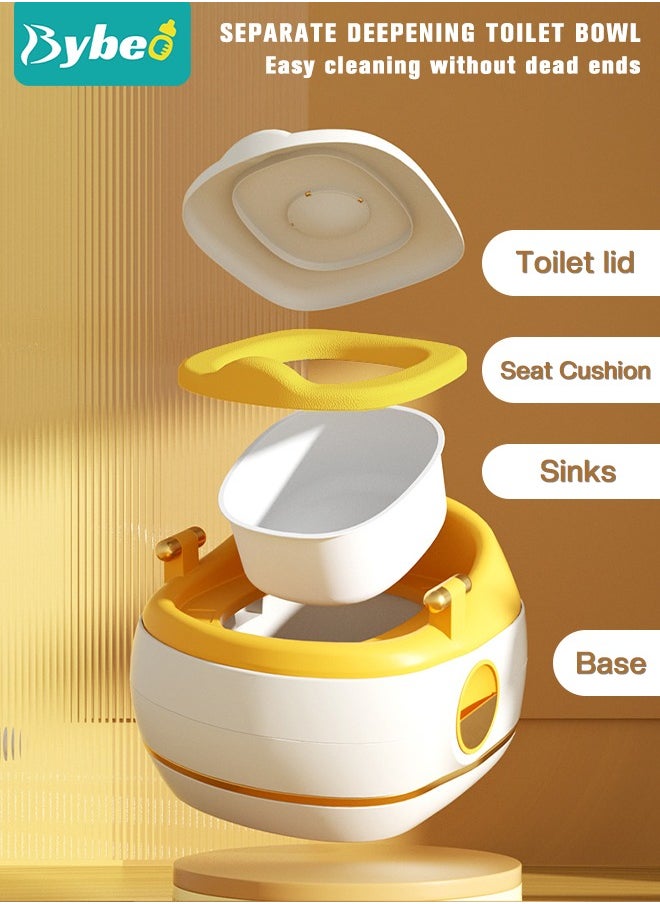 Bybeo 3 in 1 Kids Potty Training Seat with Anti-Slip Step Stool, Baby Toddler Luxcious Toilet Seats for Boys and Girls Multifunctional Toddler Bathroom Essential Easy to Clean and Use  - Image 3