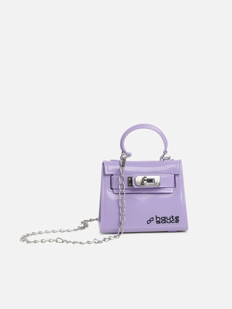 Haute Sauce  Lilac Solid Acrylic Mini Bag for Women | Best Price UAE