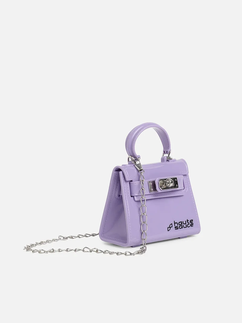 Haute Sauce  Lilac Solid Acrylic Mini Bag for Women | Best Price UAE