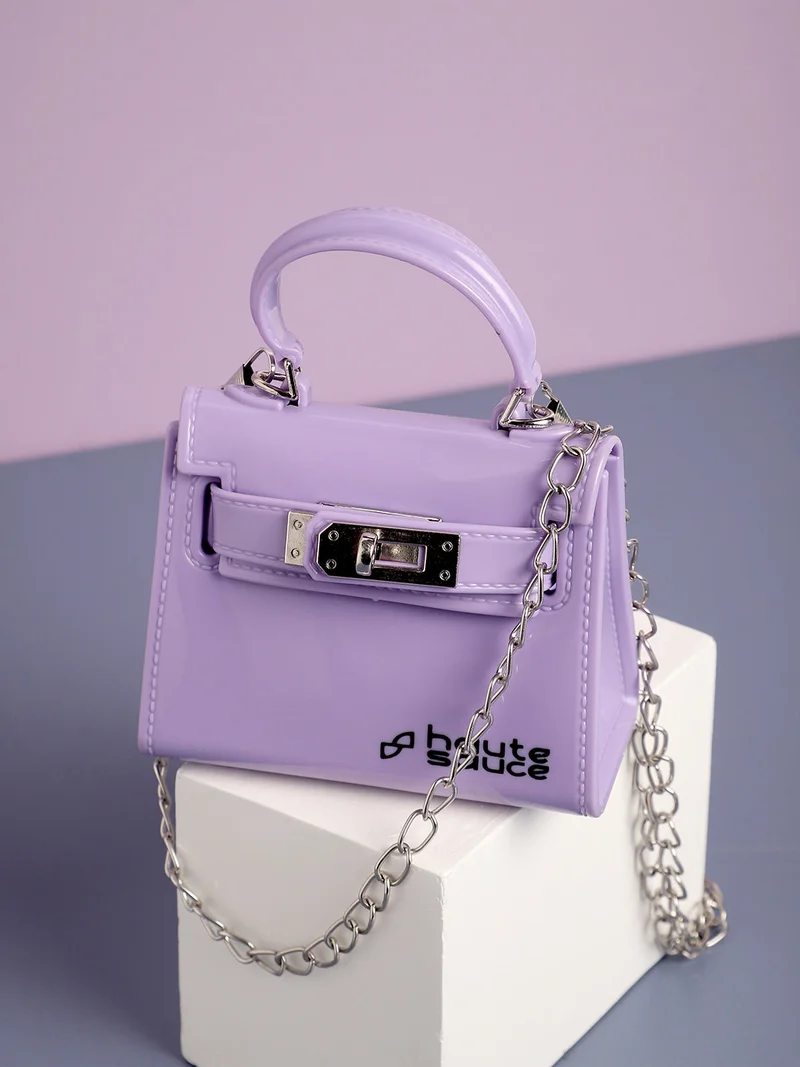 Haute Sauce Lilac Solid Acrylic Mini Bag